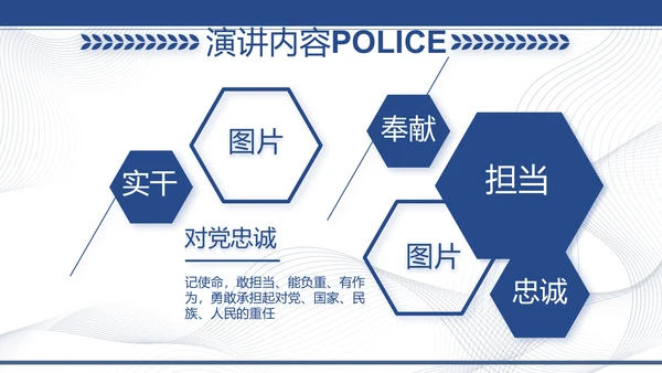 蓝色大气公安派出所工作汇报PPT动态模板