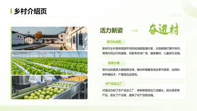 绿色简约风乡村介绍页