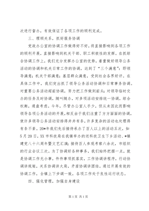 镇党政办公室工作总结.docx