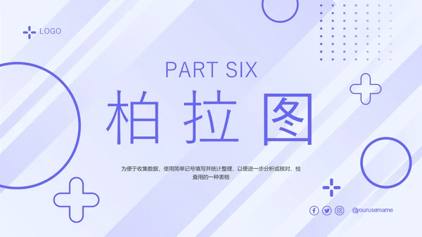 蓝色简约形状护理质量管理七大工具培训PPT模板