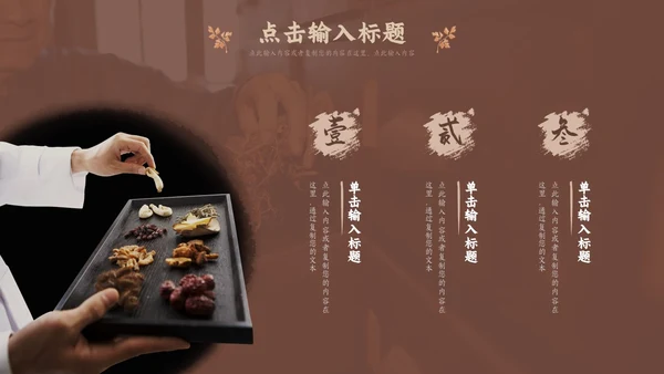 褐色传统中医药文化介绍培训PPT模板