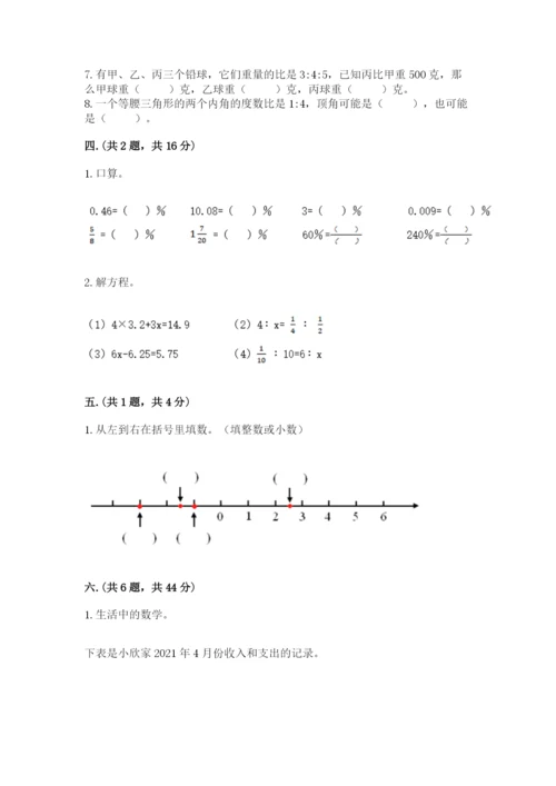 最新苏教版小升初数学模拟试卷带答案（考试直接用）.docx