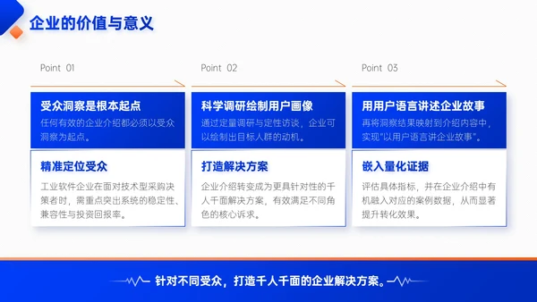 蓝橙双色简约风企业校招企业介绍PPT模板