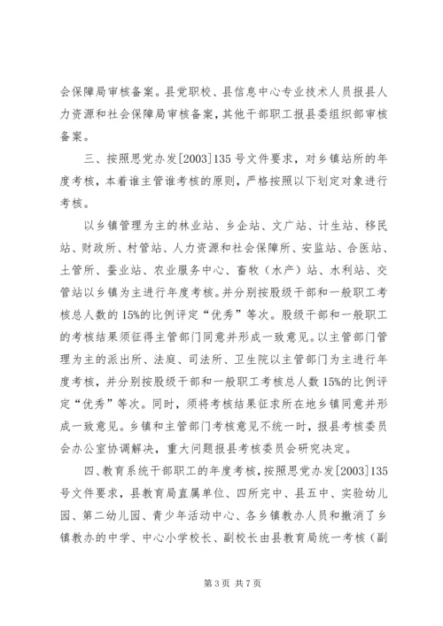 人社局年度考核工作意见.docx