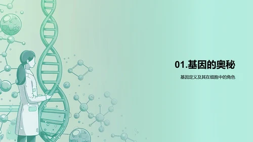 基因科学深度解析PPT模板