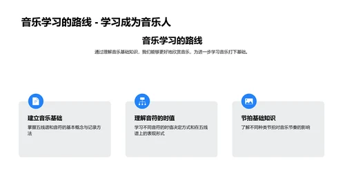 高二音乐基础教学PPT模板