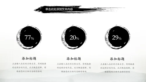 古典画轴画卷中国风水墨动态PPT模板