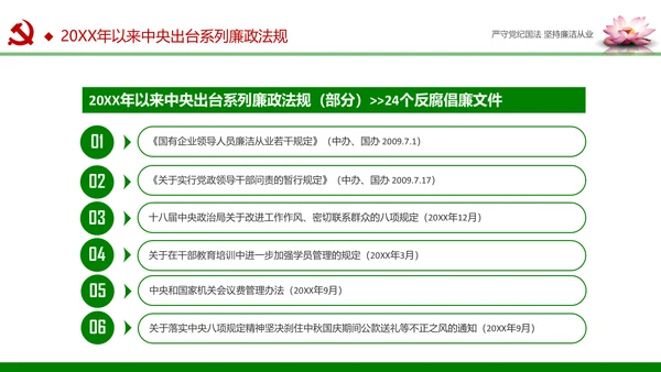 廉洁从业从政从严治党教育PPT课件模板