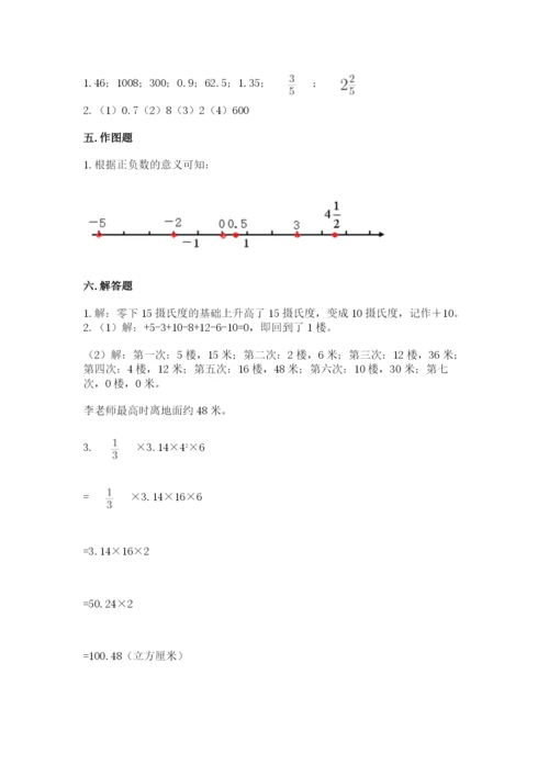 小学六年级下册数学期末卷【达标题】.docx