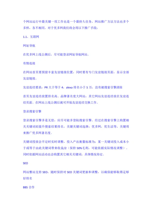 网站推广专题计划及专项方案.docx