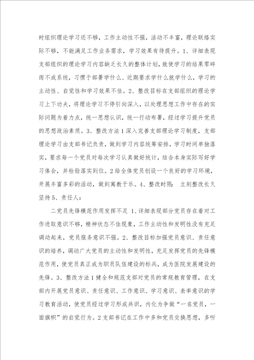 2021年抓基层党建工作存在问题整改方案