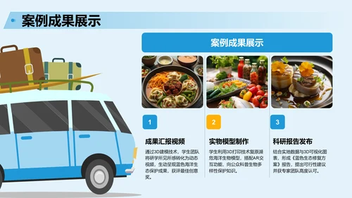蓝色3D风研学旅行宣传