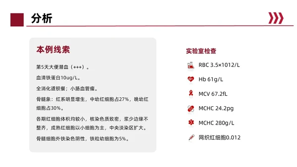 红色简约风缺铁性贫血常规知识培训PPT模板护理
