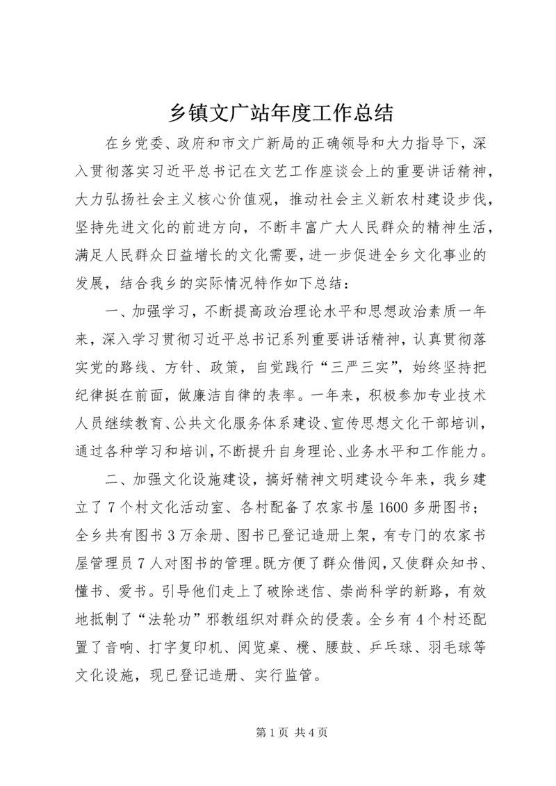 乡镇文广站年度工作总结.docx