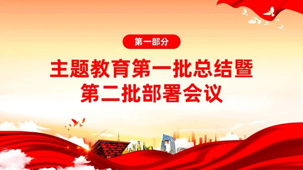主题教育党课第二批主题教育部署会议主题教育党建ppt
