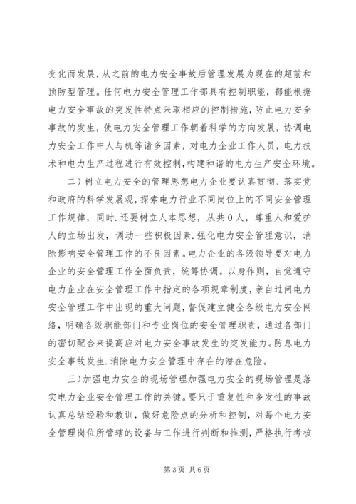 电力企业安全工作计划 (2).docx