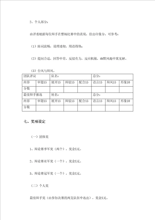 商业银行第一届杯辩论赛完整版