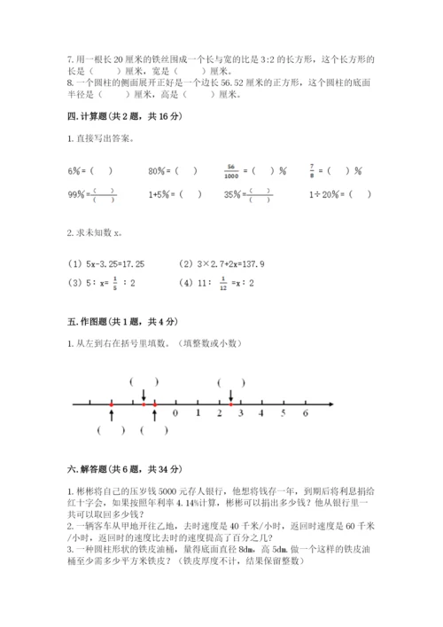 人教版六年级下册数学期末测试卷（各地真题）.docx