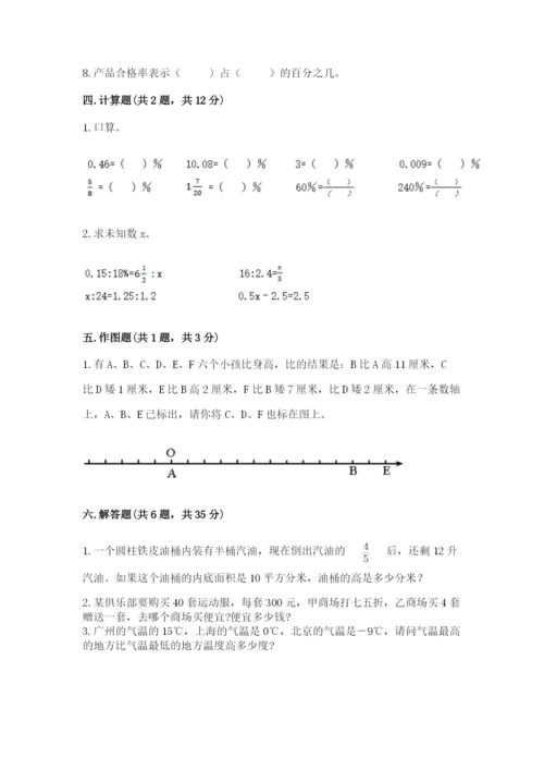 小学六年级下册数学期末卷及答案（全优）.docx