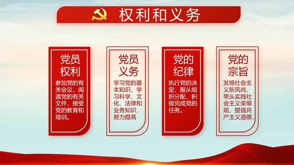 党建微党课党支部总结学习教育PPT