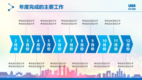 奔跑吧努力加油年终工作总结汇报通用PPT模板