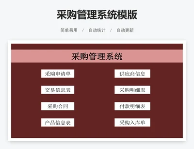 采购管理系统模版