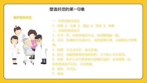 卡通医院服务礼仪通用PPT模板