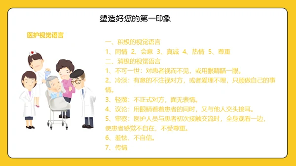 卡通医院服务礼仪通用PPT模板