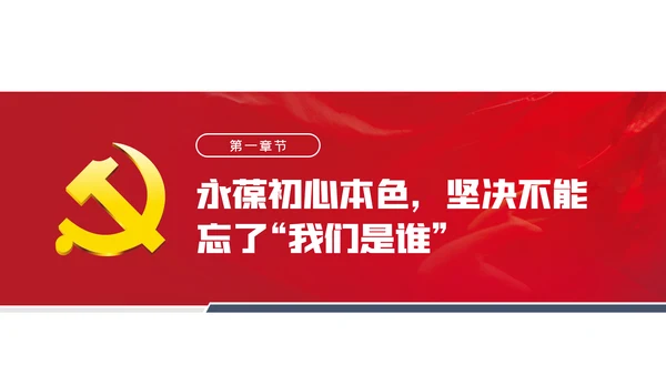 不忘初心牢记使命永葆党员初心本色党课PPT模板