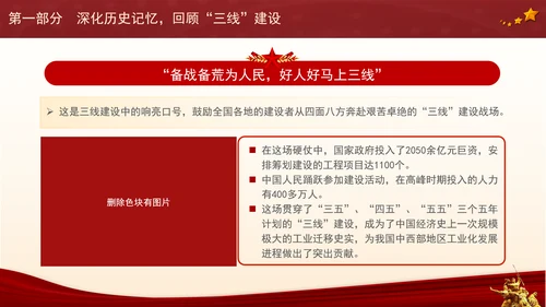 重温三线建设历史故事与精神党课ppt