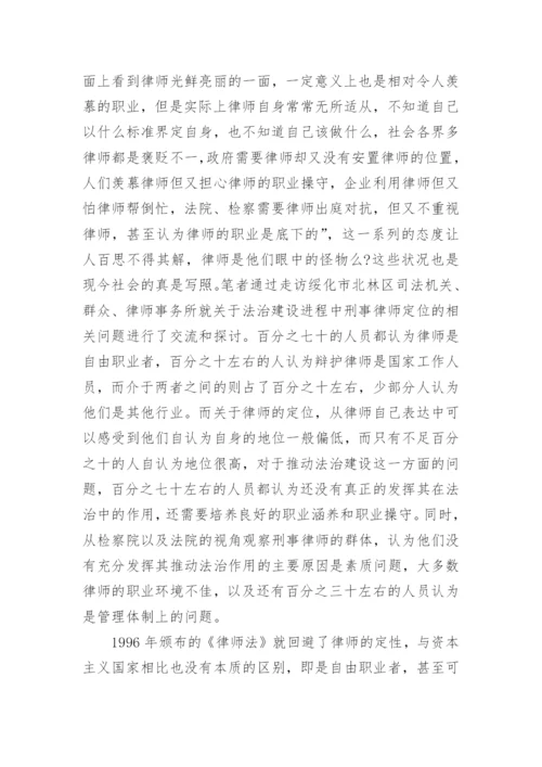 关于律师的河北中级职称论文.docx