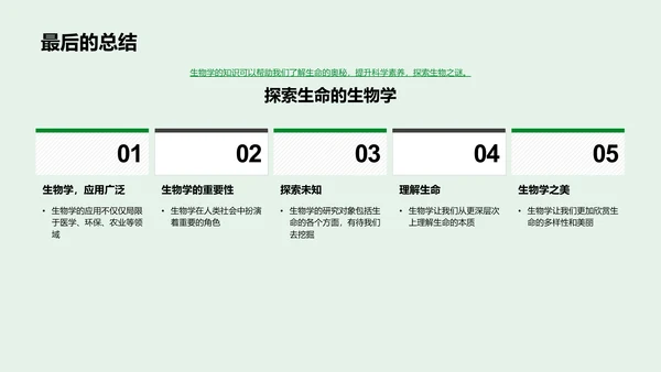 生物学实践应用PPT模板