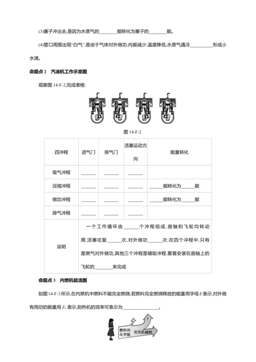 【人教九上物理同步作业】14章章末复习(二)