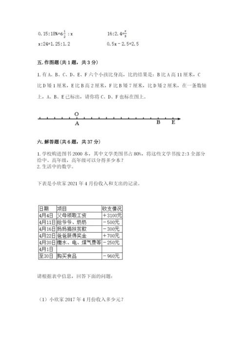 六年级下册数学期末测试卷带答案（突破训练）.docx