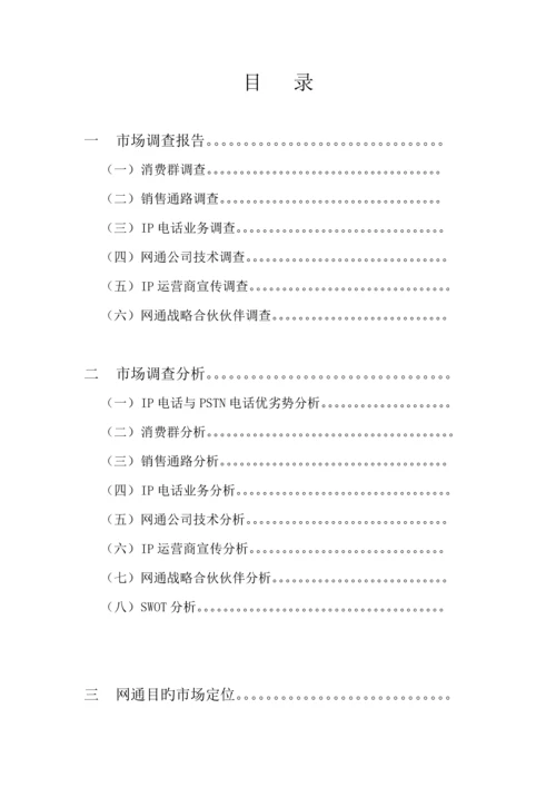 IP电话业务整合营销专题方案.docx