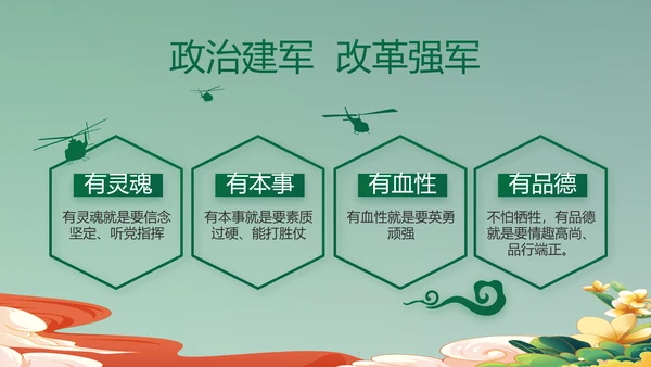 退伍不褪色部队军事工作总结汇报PPT