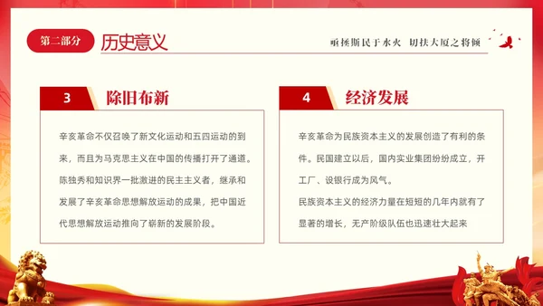 红色大气铭记历史振兴中华纪念辛亥革命PPT