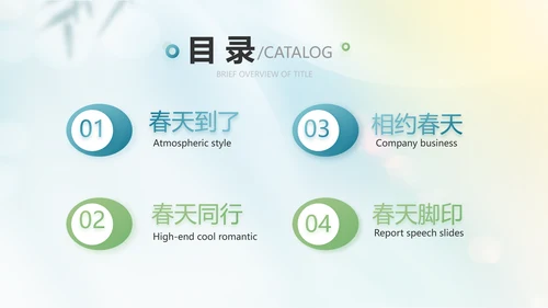 小清新中国风春天旅游电子相册动态PPT