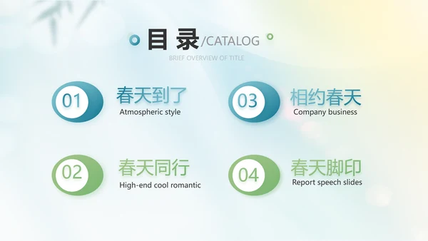 小清新中国风春天旅游电子相册动态PPT