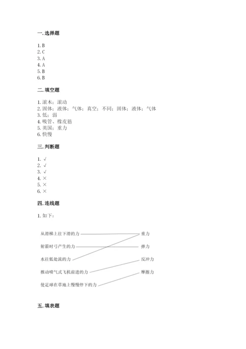 教科版科学四年级上册期末测试卷带答案（最新）.docx