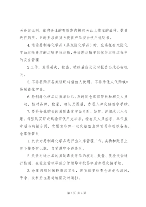 易制毒化学品岗位责任制度.docx