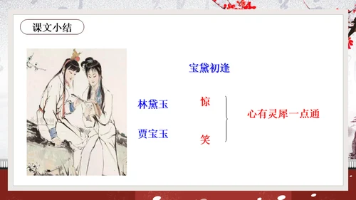 黛玉进贾府红楼梦大观园冬梅通用PPT模板