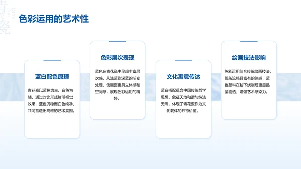 蓝色中国风青花瓷主题美学通用PPT模板