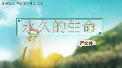 16 散文二篇  永久的生命 课件