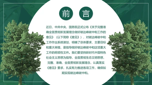 环境保护碳达峰碳中和绿色环保PPT模板