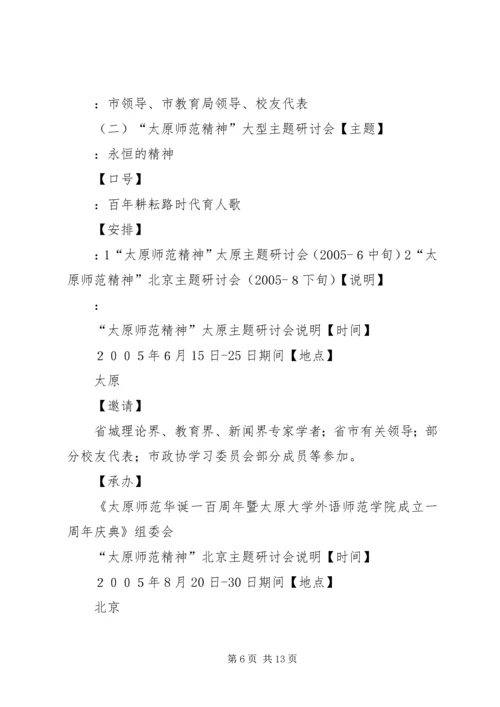 首都师范大学建校五十周年校庆方案 (3).docx