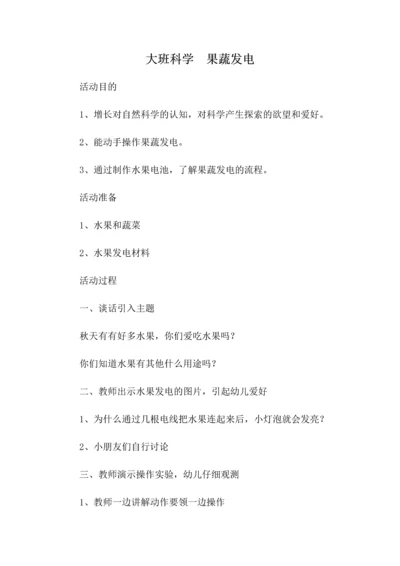 教案大班科学果蔬发电.docx