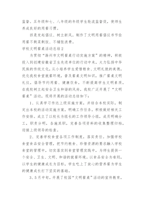 学校文明餐桌活动总结.docx