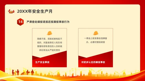 红色水彩简约安全生产月安全宣传PPT