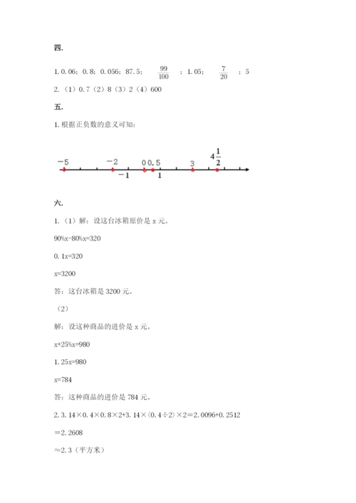 六年级毕业班数学期末考试试卷（典优）.docx